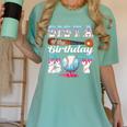 Baseball Ice Cream Drip Sista Of The Birthday Boy Women's Comfort Colors T-Shirt Violet Baseball Ice Cream Drip Sista Of The Birthday Boy Women's Comfort Colors T-Shirt Violet
