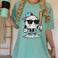 Baseball Ice Cream Drip Sports Boys Kids Youth Men Women's Comfort Colors T-Shirt Violet