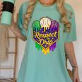 Baseball Ice Cream Respect The Drip Mardi Gras Carnival Boys Women's Comfort Colors T-Shirt Violet