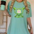 Baseball Icecream St Patrick's Day Lucky Charm Shamrock Drip Women's Comfort Colors T-Shirt Violet Baseball Icecream St Patrick's Day Lucky Charm Shamrock Drip Women's Comfort Colors T-Shirt Violet