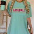 Baseball Layered Text Team Player Coach Youth Women's Comfort Colors T-Shirt Violet