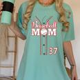 Baseball Mom 37 Number 37 Jersey Team Numbered Jersey Women's Comfort Colors T-Shirt Violet