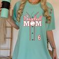 Baseball Mom 6 Number 6 Jersey Team Numbered Jersey Women's Comfort Colors T-Shirt Violet Baseball Mom 6 Number 6 Jersey Team Numbered Jersey Women's Comfort Colors T-Shirt Violet