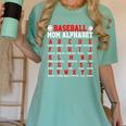 Baseball Mom Alphabet Parent Mama Player Game Sport Fan Women's Comfort Colors T-Shirt Violet Baseball Mom Alphabet Parent Mama Player Game Sport Fan Women's Comfort Colors T-Shirt Violet