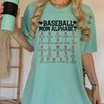 Baseball Mom Alphabet Women's Comfort Colors T-Shirt Violet Baseball Mom Alphabet Women's Comfort Colors T-Shirt Violet
