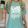 Baseball MOM Cool USA American Flag Family Reunion Women's Comfort Colors T-Shirt Violet