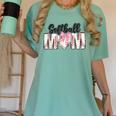 Baseball Mom Coquette Women Girls Baseball Mama Women's Comfort Colors T-Shirt Violet