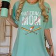Baseball Mom Crossed Bats With Ball On Fire Distressed Women's Comfort Colors T-Shirt Violet Baseball Mom Crossed Bats With Ball On Fire Distressed Women's Comfort Colors T-Shirt Violet