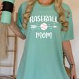 Baseball Mom Cute Grandson Player Arrow Heart Family Women's Comfort Colors T-Shirt Violet