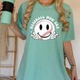 Baseball Mom Era Ball Mom Smile Face Groovy Mother's Day Women's Comfort Colors T-Shirt Violet Baseball Mom Era Ball Mom Smile Face Groovy Mother's Day Women's Comfort Colors T-Shirt Violet