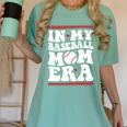 In My Baseball Mom Era Groovy Baseball Mom Team Mother's Day Women's Comfort Colors T-Shirt Violet