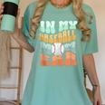 In My Baseball Mom Era Retro Groovy Style Sports Mama Women's Comfort Colors T-Shirt Violet