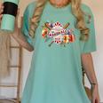 Baseball Mom With Garden Flowers Women's Comfort Colors T-Shirt Violet Baseball Mom With Garden Flowers Women's Comfort Colors T-Shirt Violet