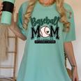 Baseball Mom Green Varsity Baseball Mama Cute Mother's Day Women's Comfort Colors T-Shirt Violet