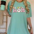 Baseball Mom Groovy Game Day Women's Comfort Colors T-Shirt Violet Baseball Mom Groovy Game Day Women's Comfort Colors T-Shirt Violet