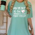 Baseball Mom My Heart Favorite Player On The Field Quote Women's Comfort Colors T-Shirt Violet Baseball Mom My Heart Favorite Player On The Field Quote Women's Comfort Colors T-Shirt Violet