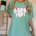 Baseball Mom Heart Women's Comfort Colors T-Shirt Violet