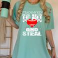 Baseball Mom Humor I Teach My Kids To Hit And Steal Women's Comfort Colors T-Shirt Violet Baseball Mom Humor I Teach My Kids To Hit And Steal Women's Comfort Colors T-Shirt Violet