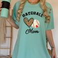 Baseball Mom Leopard Heart Baseball Player Kids Women's Comfort Colors T-Shirt Violet
