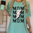 Baseball MOM Lightning Bolt Tshirt Retro Women's Comfort Colors T-Shirt Violet