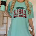 Baseball Mom Baseball Mama Mother's Day Red Loud Proud Women's Comfort Colors T-Shirt Violet