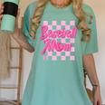 Baseball Mom And Pink Grid Sports Mother Mama Player Women's Comfort Colors T-Shirt Violet