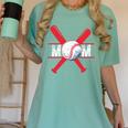Baseball Mom Red Women's Comfort Colors T-Shirt Violet
