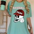 Baseball Mom Skull Sports Skeleton Women's Comfort Colors T-Shirt Violet