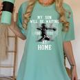Baseball Mom My Son Will Be Waiting For You At Home Women's Comfort Colors T-Shirt Violet