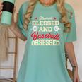 Baseball Mom Stressed Blessed And Baseball Obsessed Premium Women's Comfort Colors T-Shirt Violet Baseball Mom Stressed Blessed And Baseball Obsessed Premium Women's Comfort Colors T-Shirt Violet