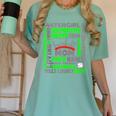 Baseball Mom Traits For Great Mothers Grey And Green Women's Comfort Colors T-Shirt Violet