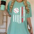 Baseball MOM USA American Flag Patriotic Mama Mother's Day For Women Kids Men Women's Comfort Colors T-Shirt Violet