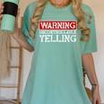 Baseball Mom Warning Uncontrollable Yelling Funny Sign Women's Comfort Colors T-Shirt Violet