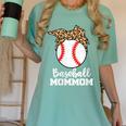 Baseball MomMom Baseball Player Leopard Mom Mom Women's Comfort Colors T-Shirt Violet