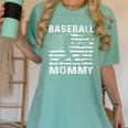 Baseball Mommy Mom USA Flag 4th Of July Women's Comfort Colors T-Shirt Violet Baseball Mommy Mom USA Flag 4th Of July Women's Comfort Colors T-Shirt Violet