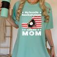 My Baseball Player Calls Me Mom Baseball Mom Women's Comfort Colors T-Shirt Violet