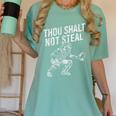 Baseball Player Catcher Thou Shalt Not Steal Coach Baseball Women's Comfort Colors T-Shirt Violet Baseball Player Catcher Thou Shalt Not Steal Coach Baseball Women's Comfort Colors T-Shirt Violet