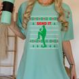 Baseball Player Christmas Pajama Send It Xmas PJs Boys Women's Comfort Colors T-Shirt Violet