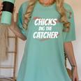 Baseball Seams Chicks Dig The Catcher Women's Comfort Colors T-Shirt Violet Baseball Seams Chicks Dig The Catcher Women's Comfort Colors T-Shirt Violet