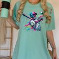 Baseball Skeleton Ice Cream Drip Baseball Boys Youth Women's Comfort Colors T-Shirt Violet