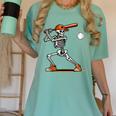 Baseball Skeleton Spooky Boys Halloween Baseball Player Women's Comfort Colors T-Shirt Violet Baseball Skeleton Spooky Boys Halloween Baseball Player Women's Comfort Colors T-Shirt Violet