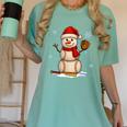 Baseball Snowman Merry Christmas Holiday Sports Xmas Pajamas Women's Comfort Colors T-Shirt Violet Baseball Snowman Merry Christmas Holiday Sports Xmas Pajamas Women's Comfort Colors T-Shirt Violet