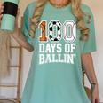 Baseball Soccer Basketball 100 Days Of School Women's Comfort Colors T-Shirt Violet Baseball Soccer Basketball 100 Days Of School Women's Comfort Colors T-Shirt Violet