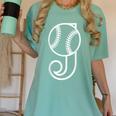 Baseball Sport Player Monogram Cool Initial Letter J Women's Comfort Colors T-Shirt Violet Baseball Sport Player Monogram Cool Initial Letter J Women's Comfort Colors T-Shirt Violet