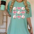 Baseballs And Bows Coquette Baseball Mom Baseball Coach Girl Women's Comfort Colors T-Shirt Violet Baseballs And Bows Coquette Baseball Mom Baseball Coach Girl Women's Comfort Colors T-Shirt Violet