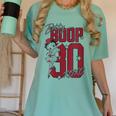 Betty Boop Baseball Logo Jersey With Stars Cute Cartoon Women's Comfort Colors T-Shirt Violet Betty Boop Baseball Logo Jersey With Stars Cute Cartoon Women's Comfort Colors T-Shirt Violet
