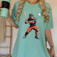 Bigfoot Playing Baseball Boys Kids Men Baseball Player Women's Comfort Colors T-Shirt Violet Bigfoot Playing Baseball Boys Kids Men Baseball Player Women's Comfort Colors T-Shirt Violet