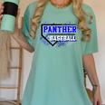 Blue Panther Baseball Home Plate Game Day Mascot Panther Women's Comfort Colors T-Shirt Violet Blue Panther Baseball Home Plate Game Day Mascot Panther Women's Comfort Colors T-Shirt Violet