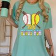 Bonus Mom Of Both Half Baseball Softball Ice Cream Drip Women's Comfort Colors T-Shirt Violet Bonus Mom Of Both Half Baseball Softball Ice Cream Drip Women's Comfort Colors T-Shirt Violet