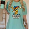 Boys Pizza Theme Baseball Home Hitter Women's Comfort Colors T-Shirt Violet Boys Pizza Theme Baseball Home Hitter Women's Comfort Colors T-Shirt Violet